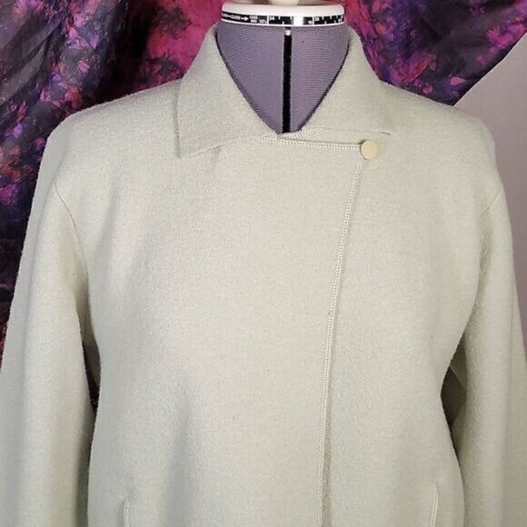 Eileen Fisher Asymmetrical Wool Jacket Sz XS - Picture 5 of 11